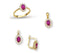 SET Inel + Cercei + Pandantiv AUR14K ST14K426
