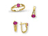 SET Inel + Cercei + Pandantiv AUR14K ST14K4315
